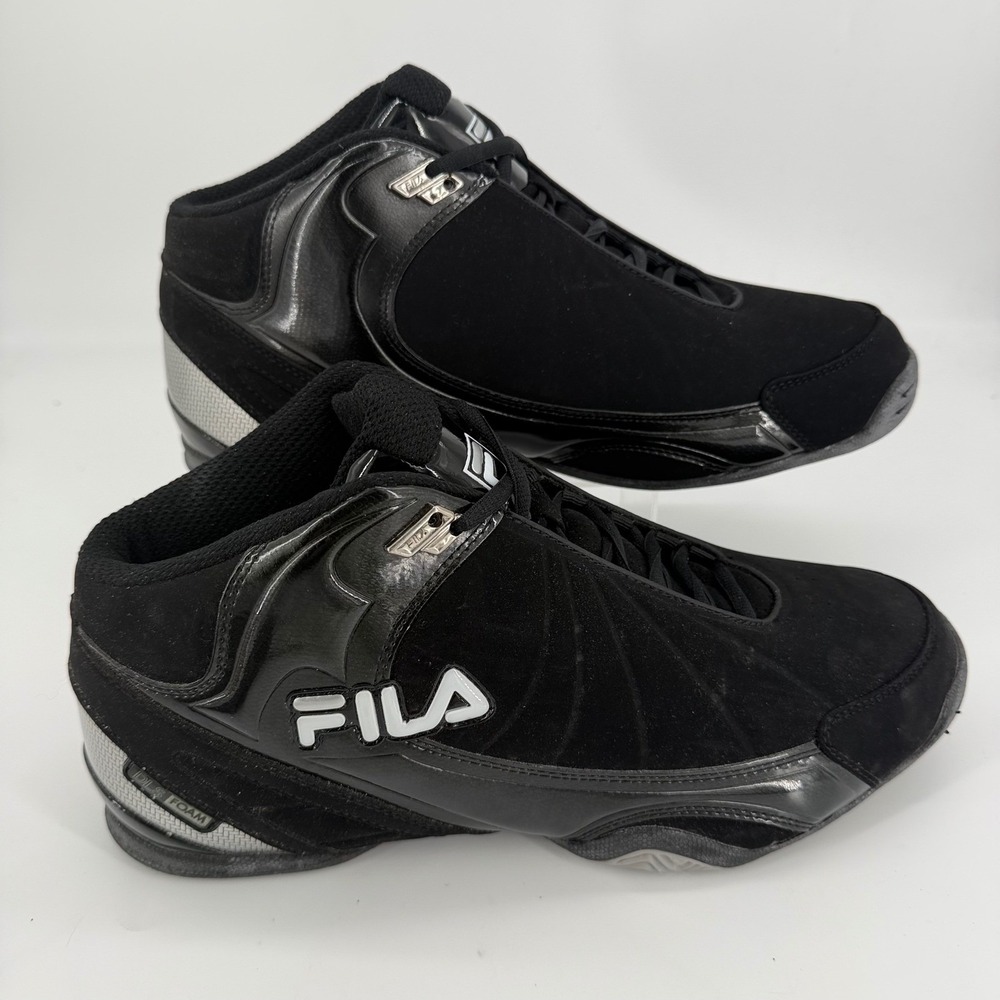 Fila Mens 1SB054FX-015 Black Silver Basketball Shoes DLS Foam Sneakers Size 13